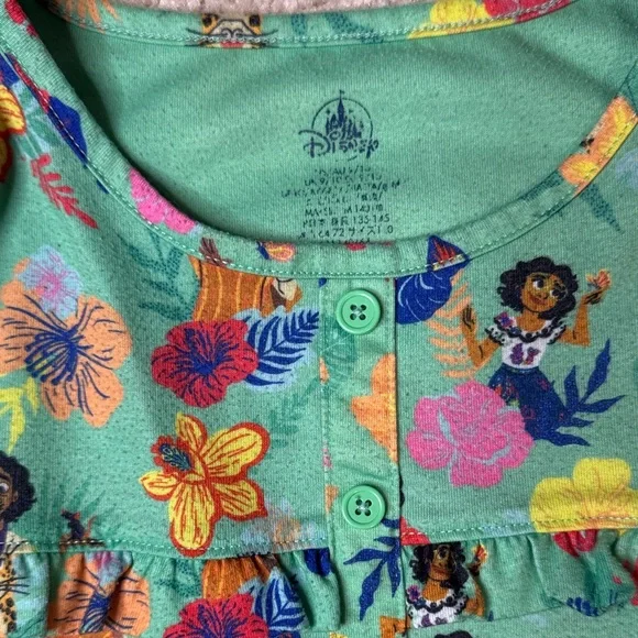 Disney Encanto Green Sleeveless Nightgown with Flutter Sleeves - Picture 2 of 10